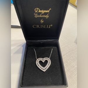 Crystal Heart Necklace 17” chain